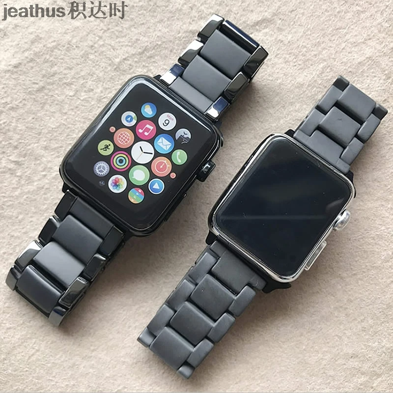 Ремешок для часов Jeathus сменный apple watch 1 2 3 4 керамический ремешок iwatch новый модный