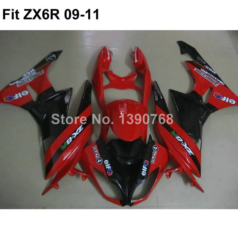 Пластиковый обтекатель ASB для Kawasaki Ninja темно-красный ZX6R 09 10 11 набор моделей на