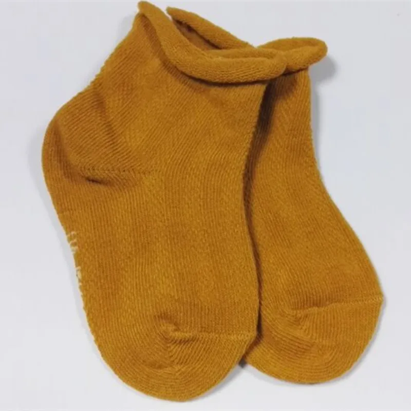 Детские носки хлопковые простые короткие для новорожденных детская теплая