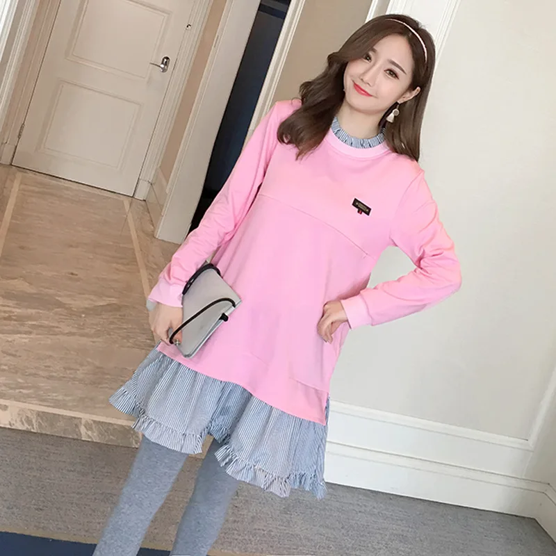 

Nursing Dress 2018 Pregnant Women Autumn Winter Dress Fashion Dress Fpr Pregnant Women Breastfeeding Dress