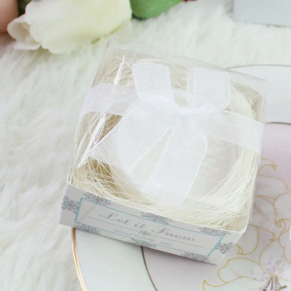 Мыло в форме снежинки ручной работы для детского рождения уникальные сувениры