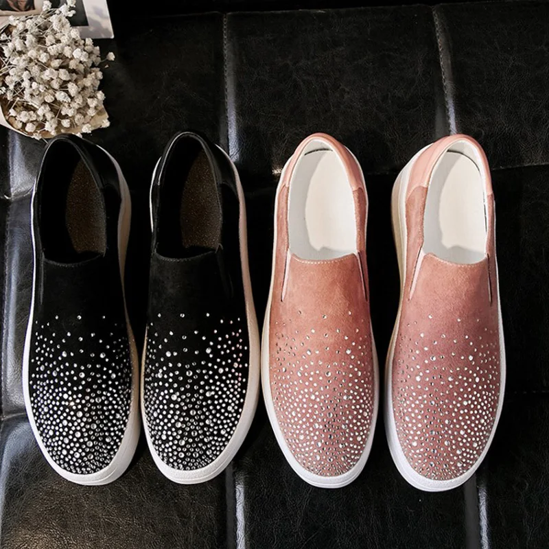 Новинка сезон весна-лето женская обувь на толстой подошве из овечьей кожи со