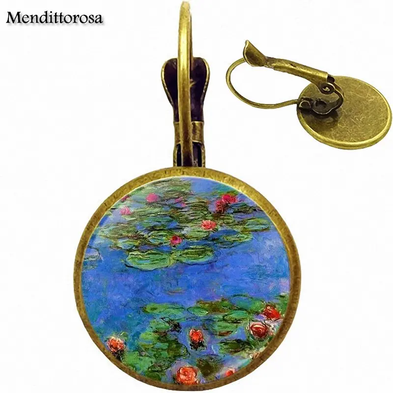 Кабошон стеклянный для женщин и девушек зажим из бронзы/серебра/золота крючок