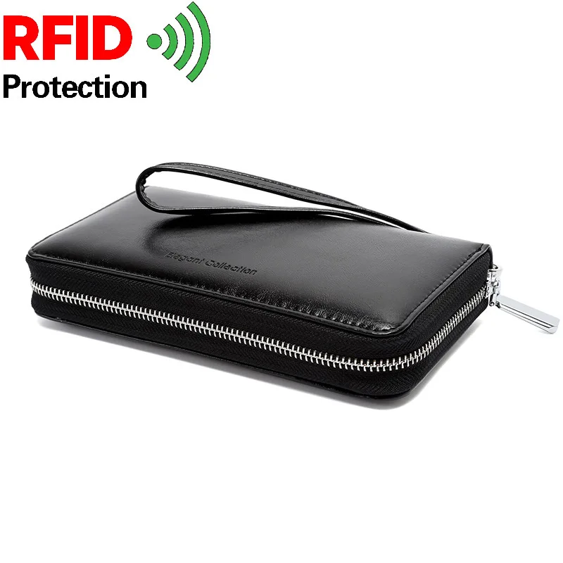 Кошелек женский длинный из натуральной кожи с Rfid защитой|Мужские кошельки| |