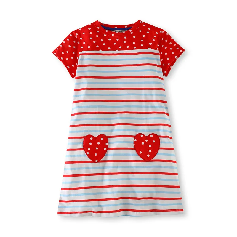 Летнее платье для маленьких девочек модное праздничное принцессы с принтом