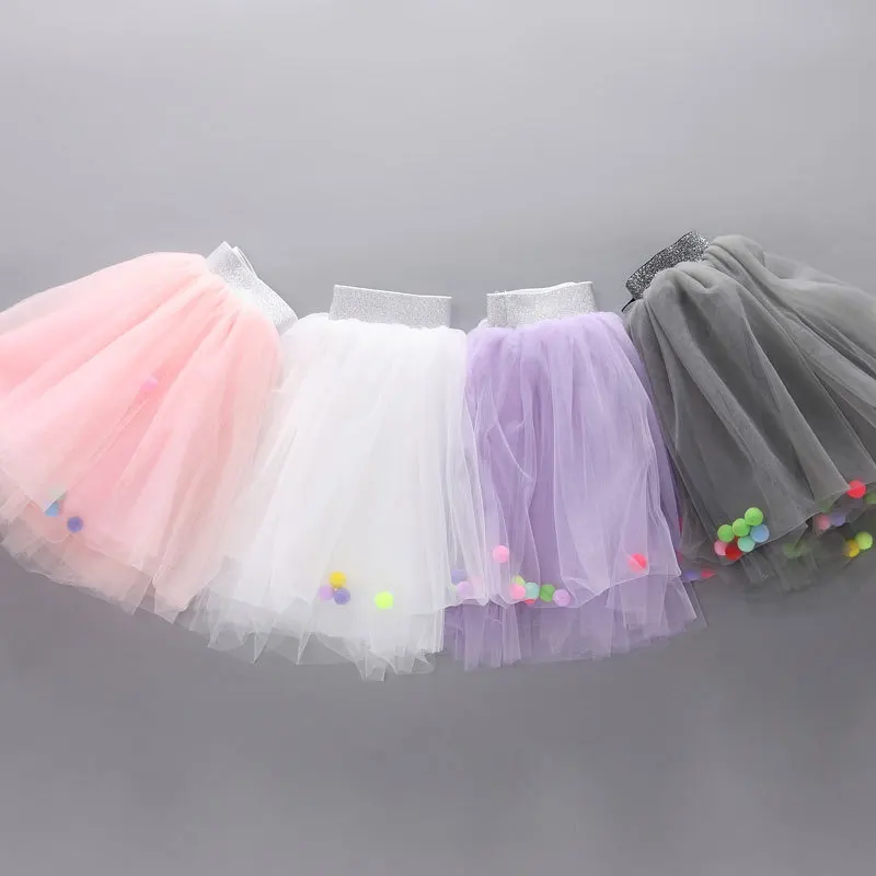 2016 г. Новая модная летняя юбка-пачка для девочек многослойная детская