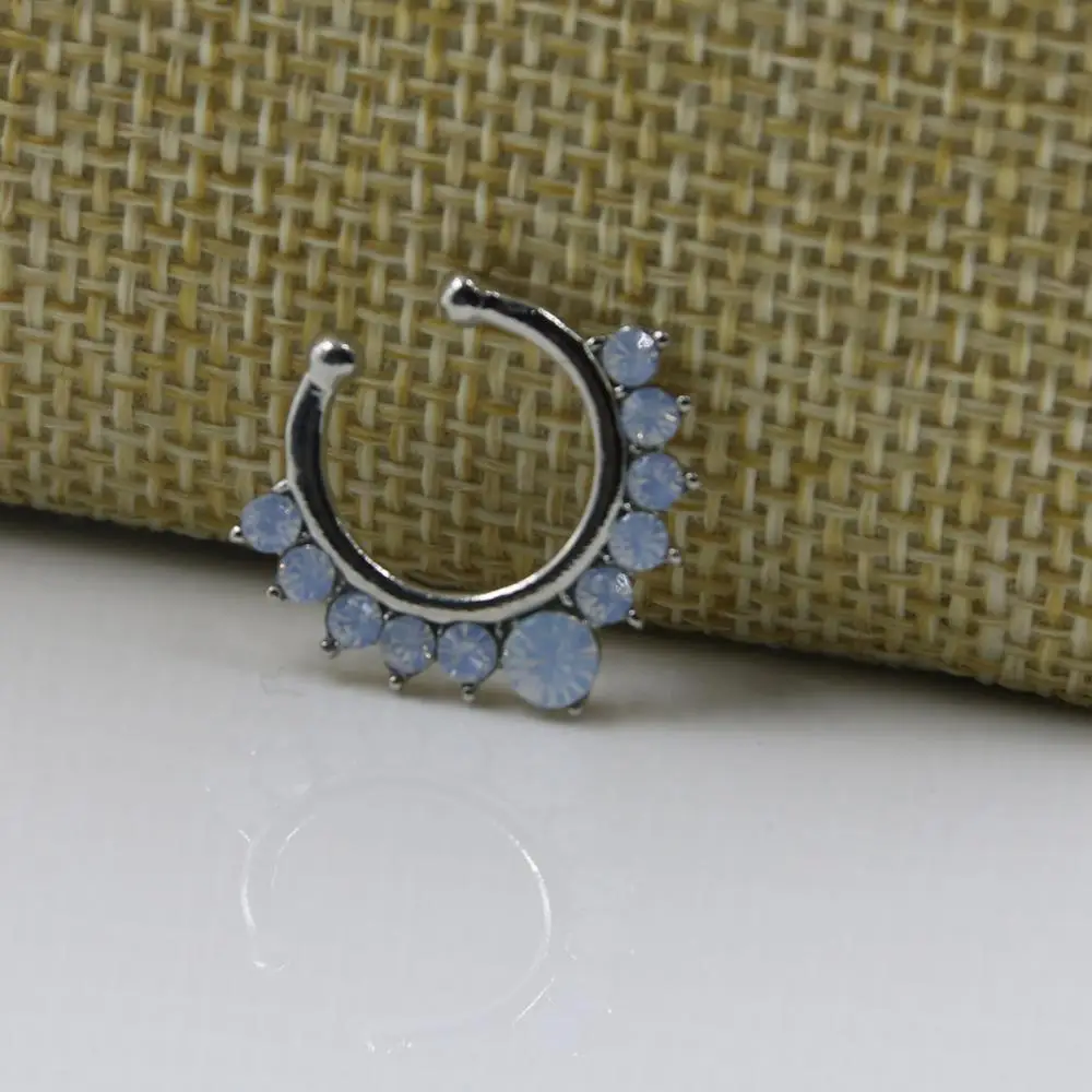 Ake Cheater перегородка кольцо в нос ретро розы поддельные перегородки Кликер для