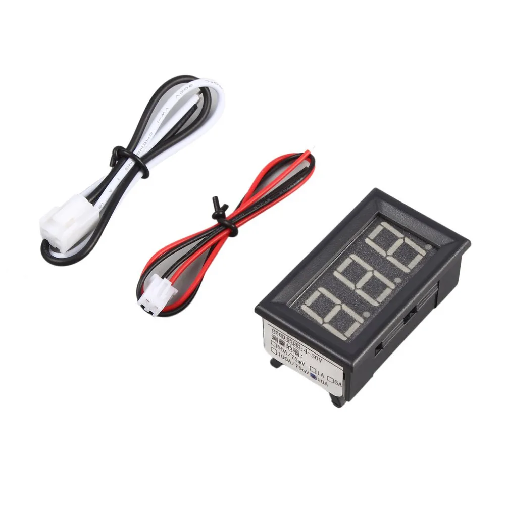 DC 4 5-28 V 0-9.99A синий светодиодный цифровой амперметр ампер мини панельный
