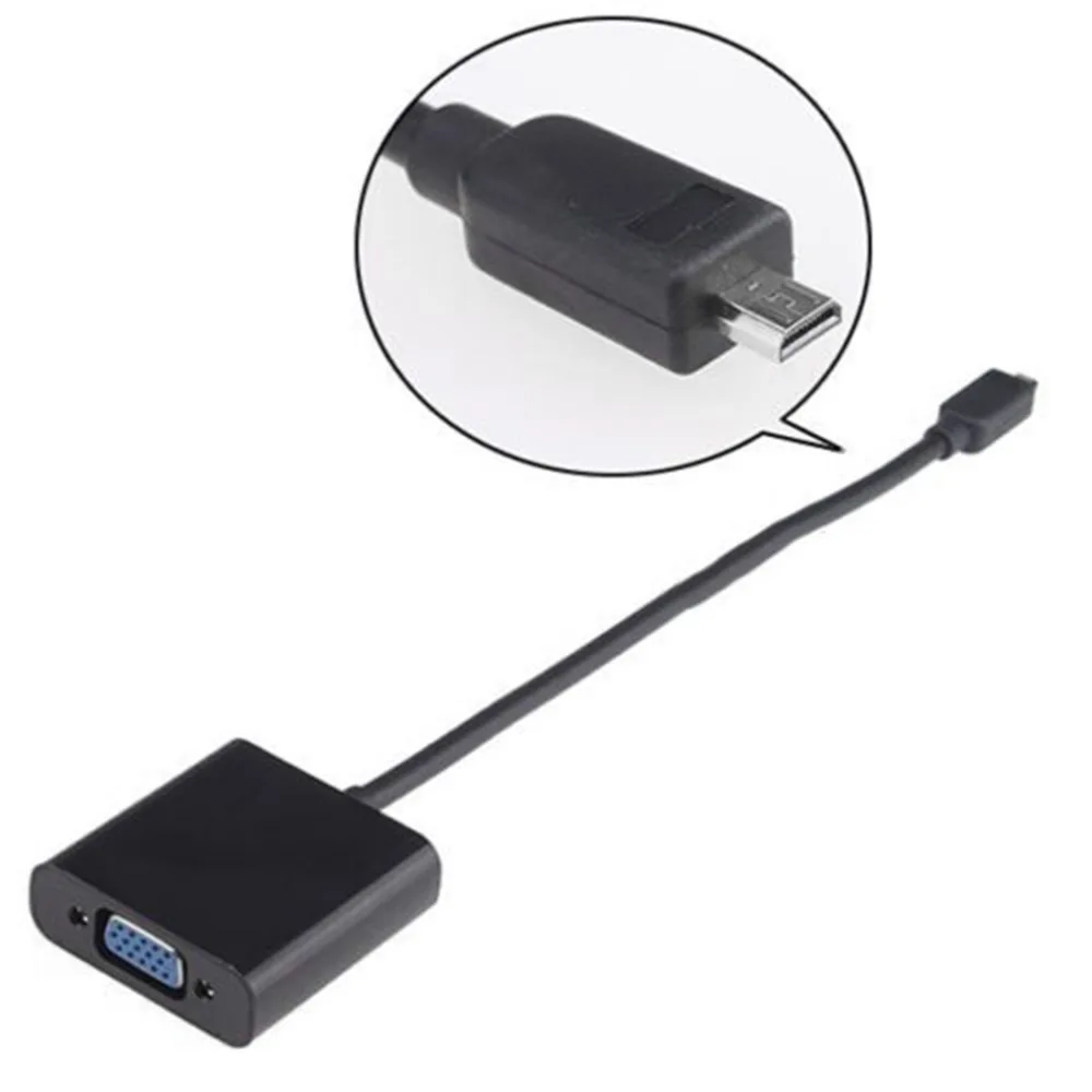 Новый 1080 P Micro HDMI к VGA Женский видео кабель конвертер адаптер для портативных ПК |