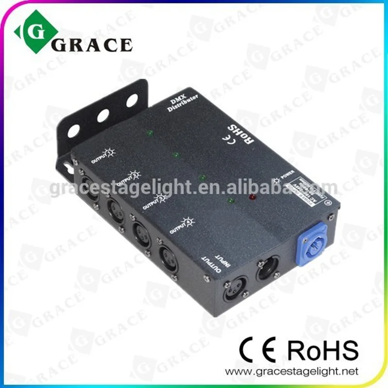 DMX512 Сценического освещения дистрибьютор с 2 вход 4 выходной порт | Лампы и