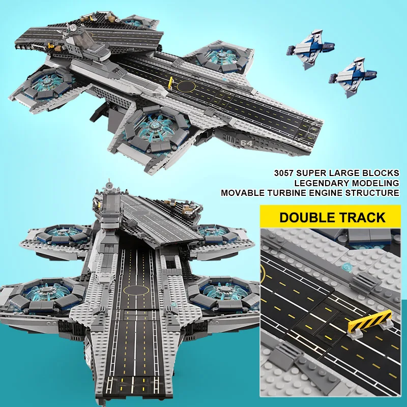 07043 Супер герои Marvel совместимы с 76042 щит Helicarrier 3057 шт. Кирпичи Строительные блоки