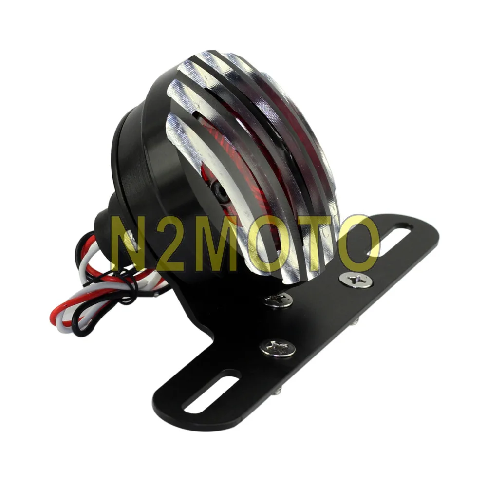 Задний фонарь с ЧПУ для мотоциклетной решетки черная светодиодсветодиодный