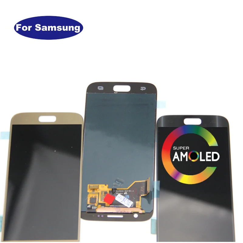 Супер AMOLED экран для SAMSUNG Galaxy S7 ЖК дисплей G930 G930F G930A сенсорный дигитайзер сборка