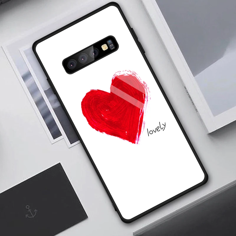 01 Чехол из закаленного стекла с рисунком звездного неба для samsung Galaxy S10 Plus S10e, противоударный чехол для телефона s для samsung S10+ S10 Note 10, чехол - Цвет: 01
