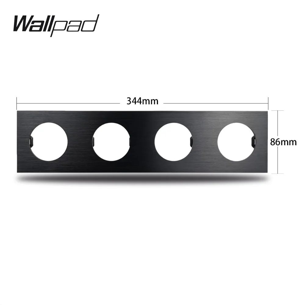 Wallpad L6 DIY черная четырехклавишная Стандартная Алюминиевая металлическая