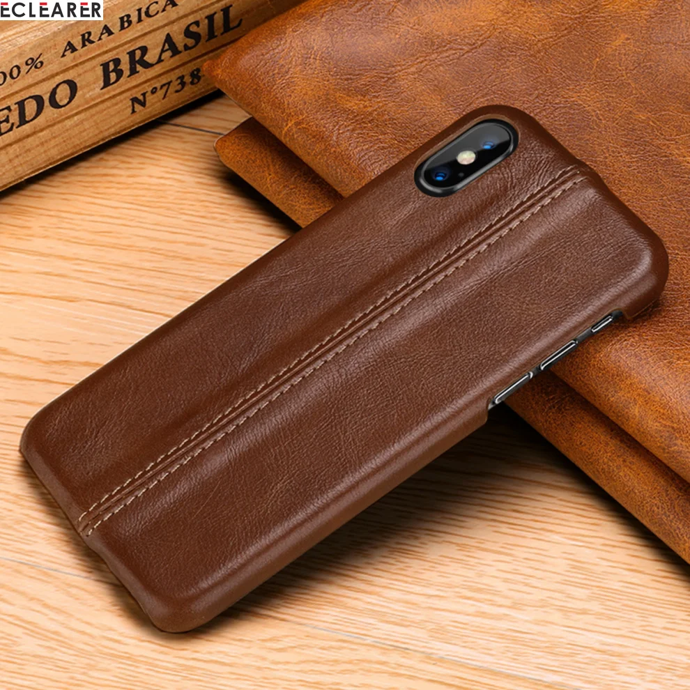 Чехол для iPhone X, чехол из натуральной кожи для iPhone 7, 8 Plus, чехол, роскошный кожаный чехол для телефона, для iPhone 6, 6s Plus