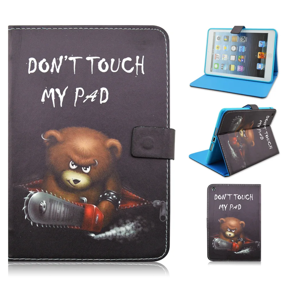 Shell протектор для ipad 2 3 4 cover case мультфильм стиль плохо улыбка шаблон дизайна folio