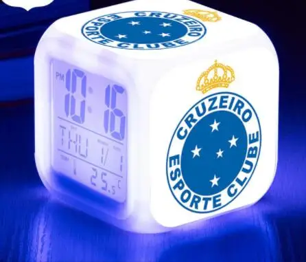 Ночной светильник Gremio с ножным шариком светодиодный Будильник цветной вспышкой