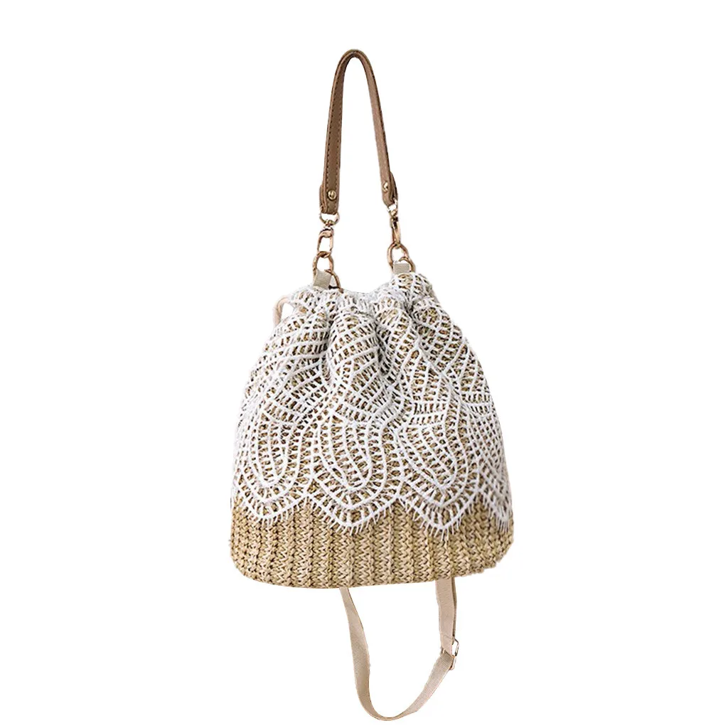Fashion Women beach bags Flower Straw Bucket Bag Burlap Square Messenger bolso bandolera mujer Dropshipping #P4 | Багаж и сумки