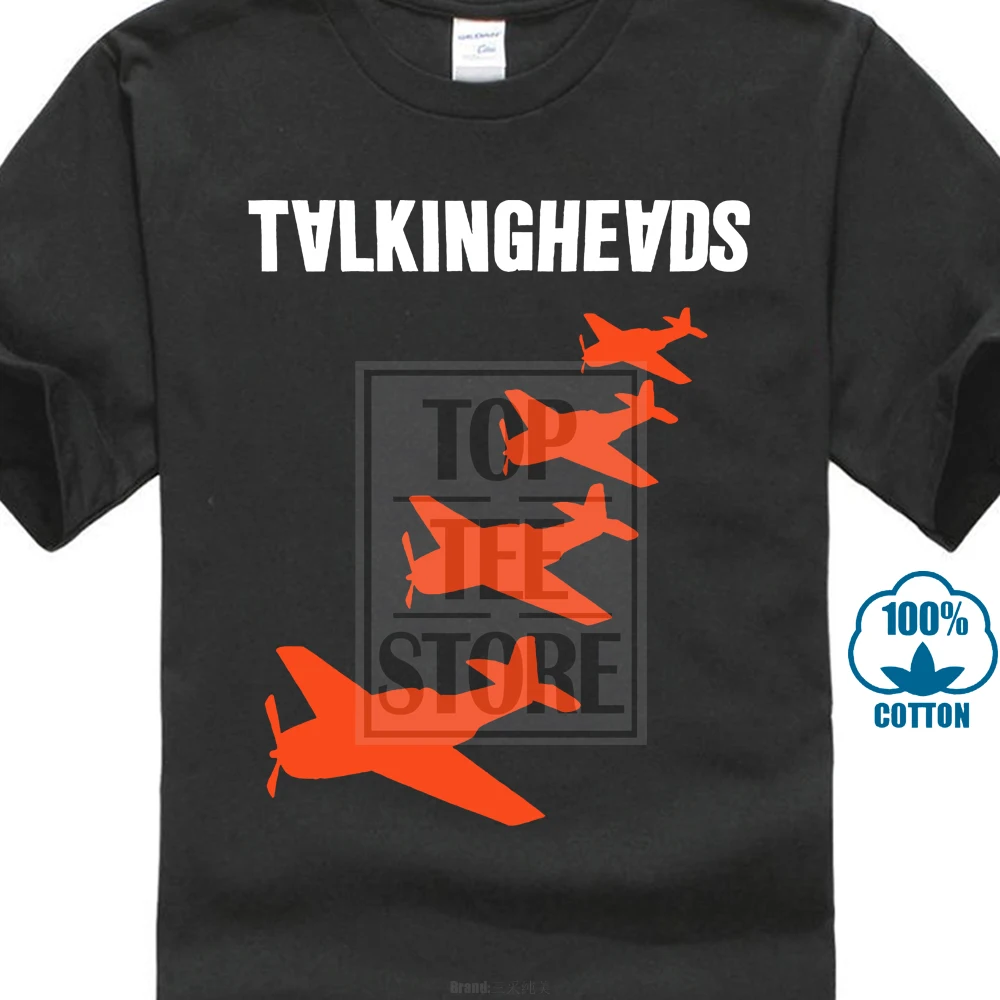 Летняя футболка 2018 от известного бренда Talking Heads Planes облегающая с логотипом Byrne S M L