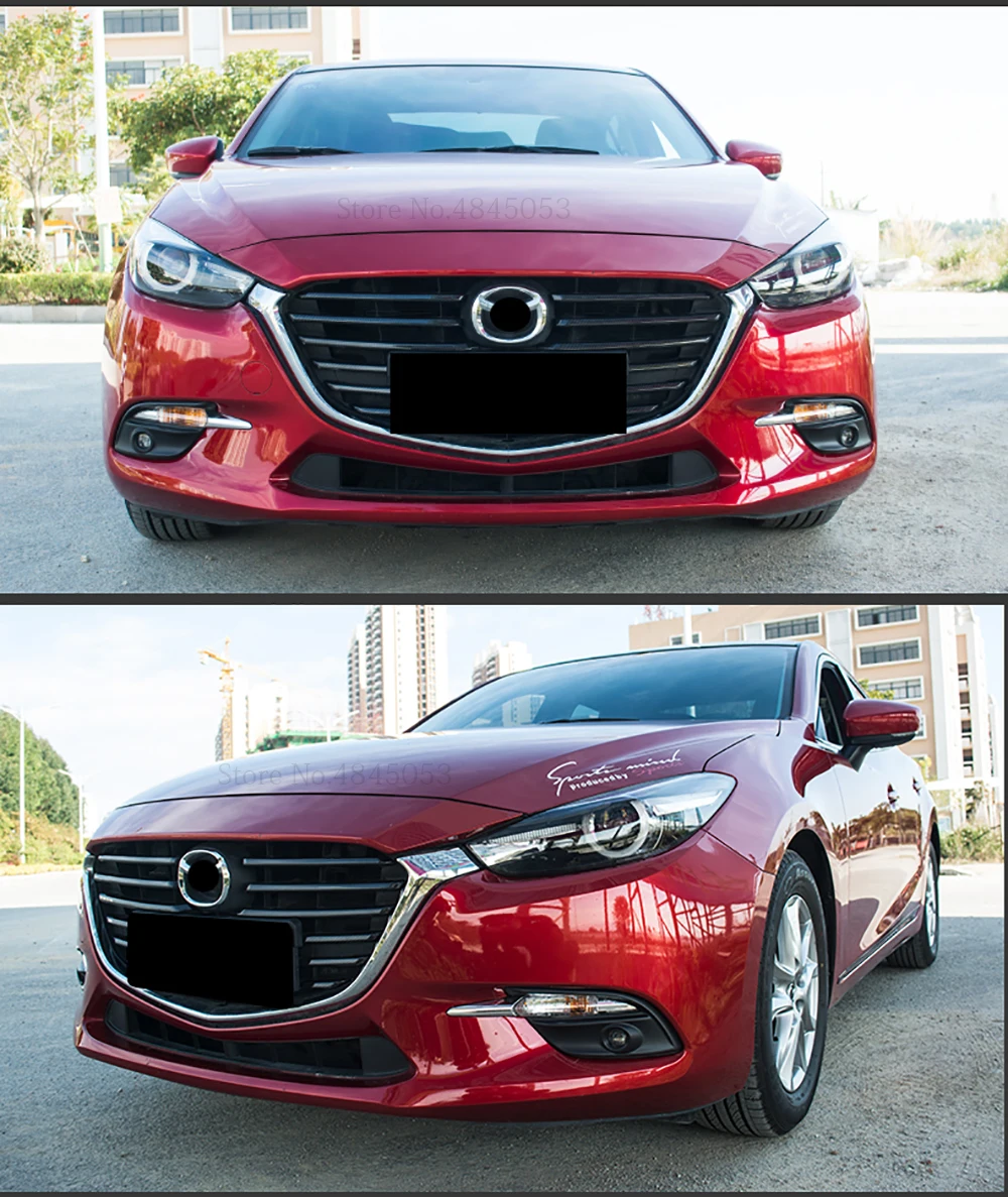 AITWATT для Mazda 3 AXELA 2017 2018 Автомобильная внешняя углеродное волокно Передняя