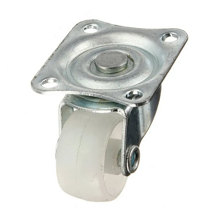 Glyduуниверсальные поворотные ролики 1 дюйм белые полипропиленовые колеса