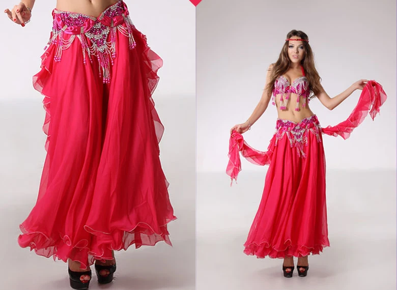 Sexy Belly Dance Performance Costumes Oriental Dancing Clothing Slit Skirt Women Only | Тематическая одежда и униформа