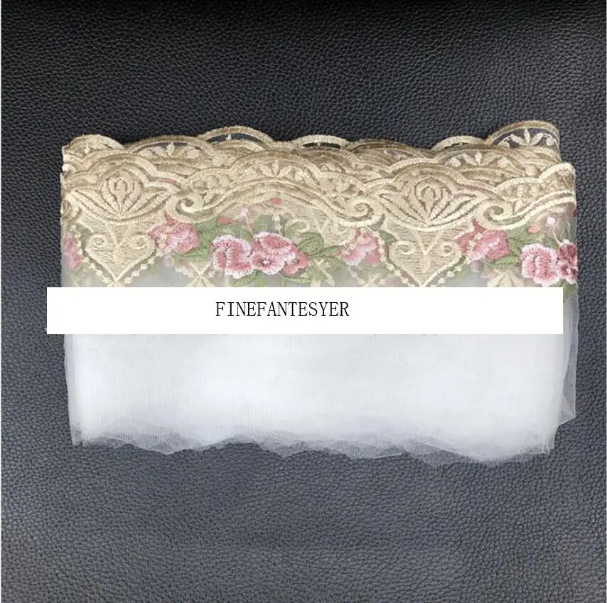 1 м/лот 18 см аксессуары для одежды ручной работы Цветочная вышивка золотые