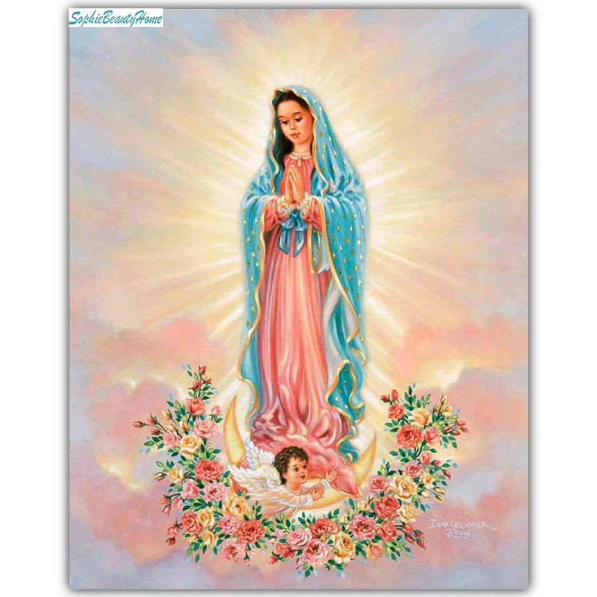 Картина с изображением Иисуса из страз 3D Софи Бьюти для домашнего