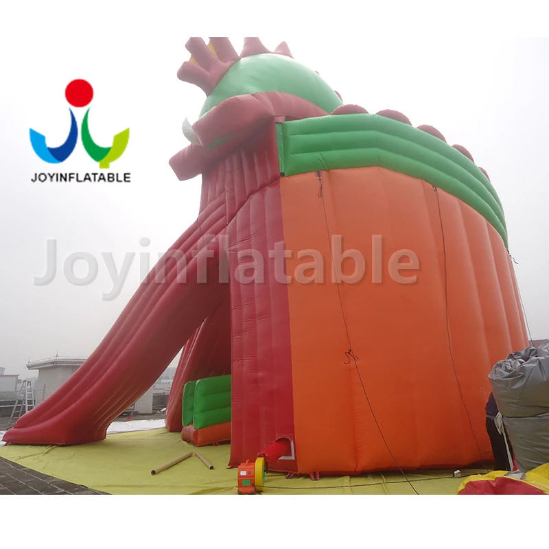 10X8M Outdoor funny dragon inflatable kids slide with two slides for sale | Спорт и развлечения