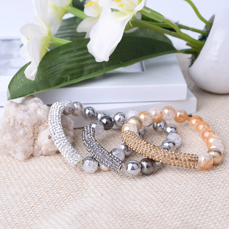 Браслет с бусинами BOJIU модные браслеты для женщин и мужчин ювелирные изделия