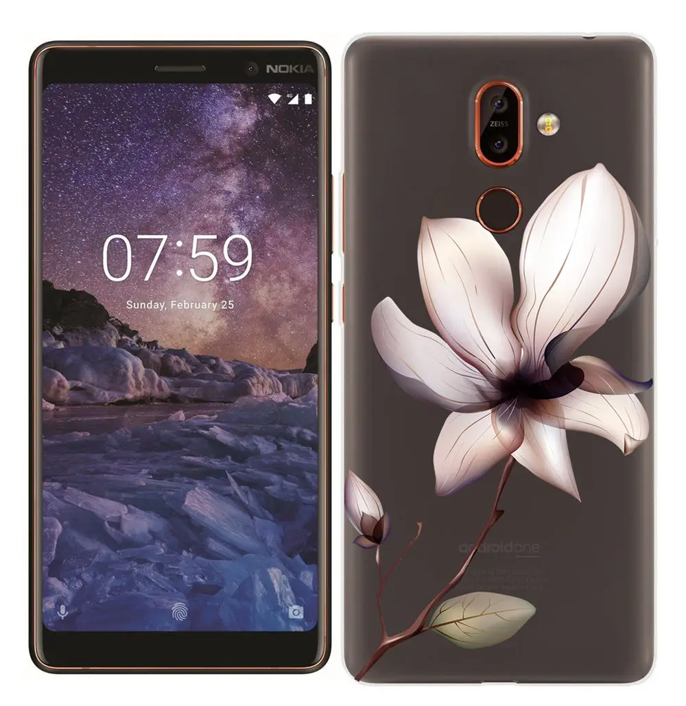 Мягкий ТПУ чехол для Nokia 7 Plus смарт-задняя крышка 3 5 6 8 окрашенные противоударные