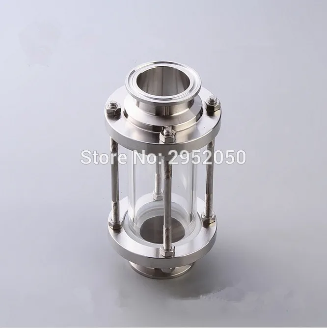 

Free shipping 38mm 1-1/2" Pipe OD 304 Stainless Steel Sanitary Fitting 1.5" Tri Clamp Clover Flow Sight Glass for Homebrew Diary