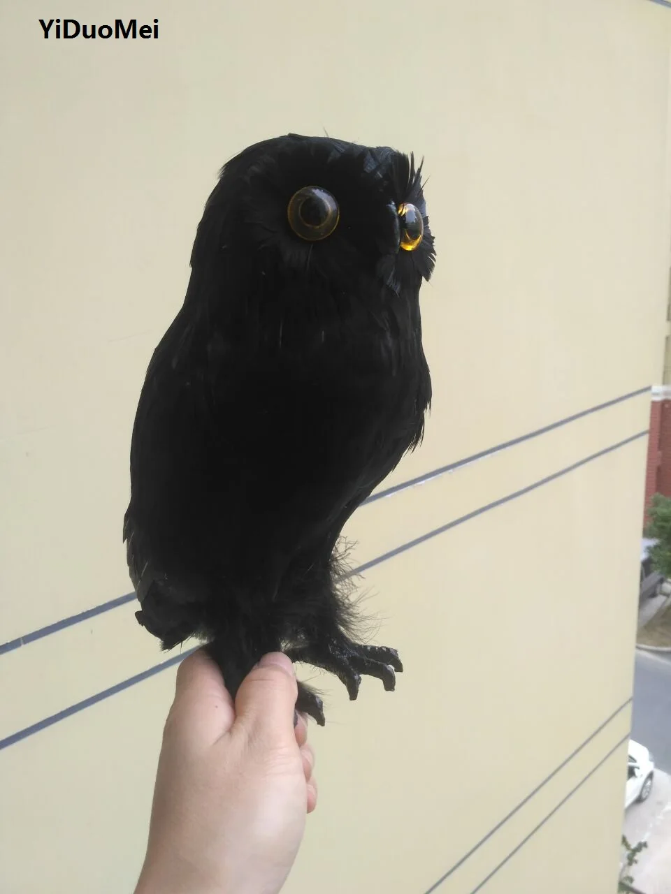 Большая искусственная черная сова 28x17 см модель ручной работы реквизит для