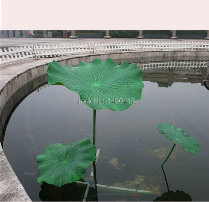 Искусственные листья лотоса с стволом 5 шт. 28 см = 11 дюймов лилия