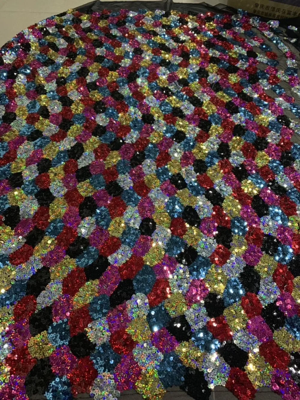 Новейшая африканская кружевная ткань с блестками Высококачественная