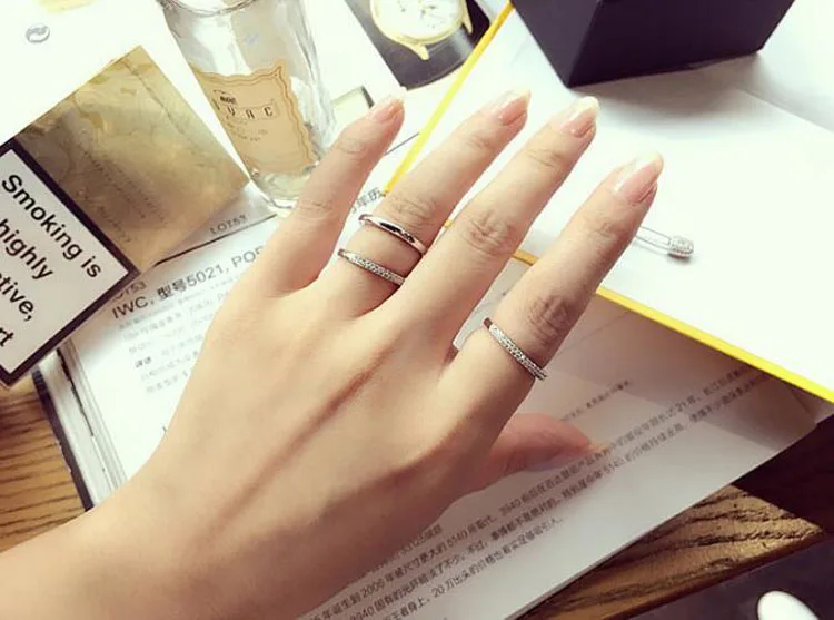 Новинка популярный модный комплект из 3 колец с микро закрепкой и кубическим