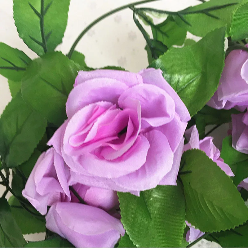 Artificial Flowers Silk Roses Ivy Vine Green Leaves Home Wedding Decoration Fake Leaf DIY Hanging Garland | Дом и сад