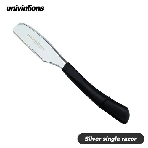 Silver razor " univinlions Прямые бритвенные палочки для мужчин и женщин парикмахерские лезвия для бритья весенний дизайн борода лицо подмышек тела - Цвет: Silver razor