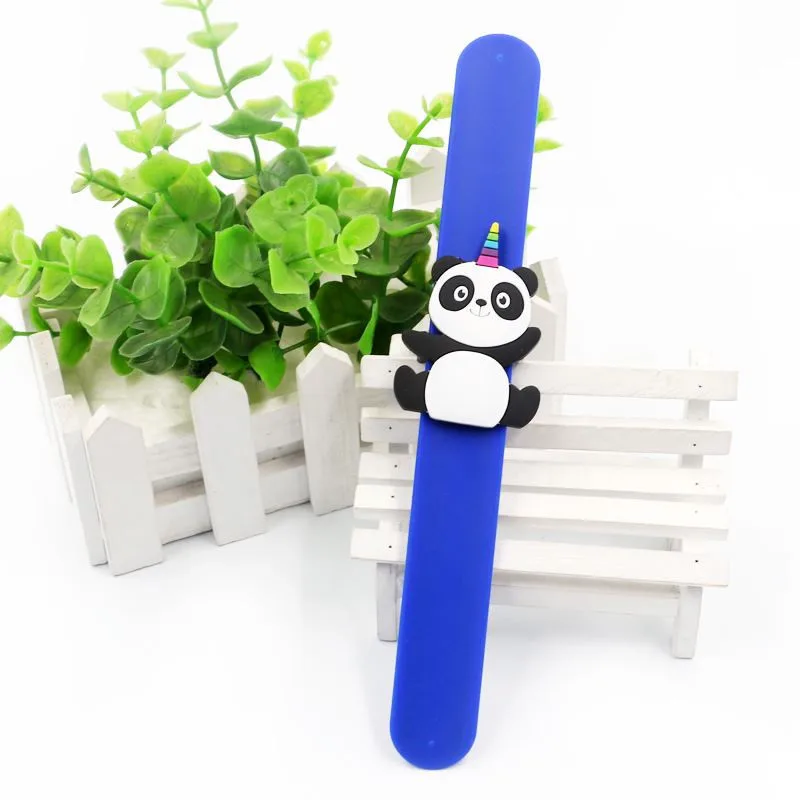 P Bracelet blue Детское украшение душевой кабины панда резиновый браслет/ожерелье День рождения украшения Дети тропические джунгли вечерние украшения - Цвет: P Bracelet blue