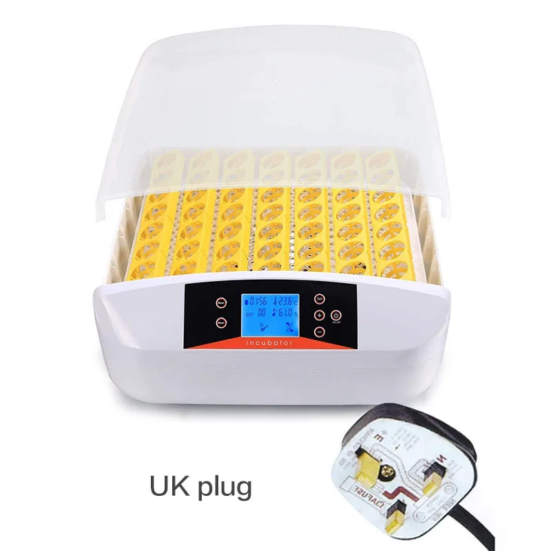 UK plug Сельскохозяйственная инкубатория машина 56 яиц инкубаторы дешевая цена куриный автоматический инкубатор для яиц птицы перепелиные Брудер Птицы Животные яйца - Цвет: UK plug