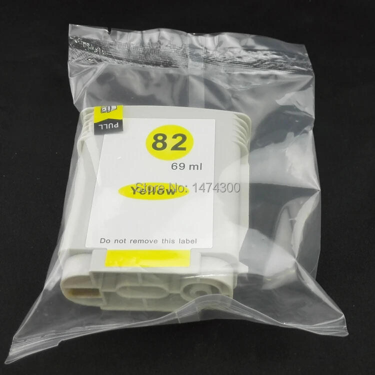 XIMO 2 упаковки совместимых желтых струйных картриджей для HP 82 Y C4913A бесплатная