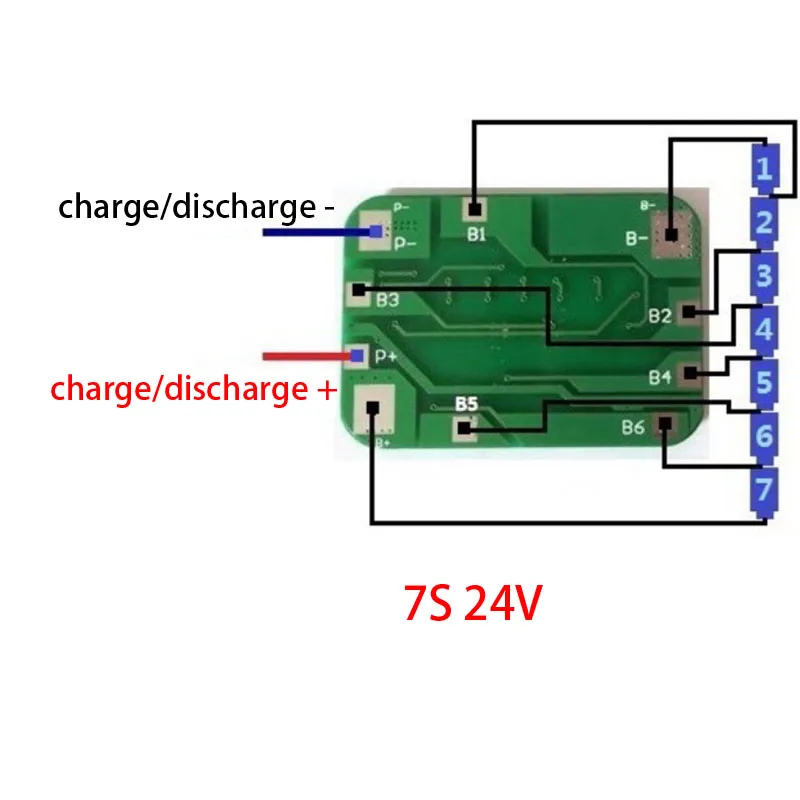 6S 25 2 V 7S 29 4 литиевая батарея BMS защитная плата 24V li ion Lipo PCB 6A 18650 PCM модуль защиты