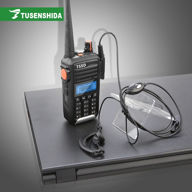 Портативная рация черные наушники 2 контактный К тип приемопередатчик гарнитура