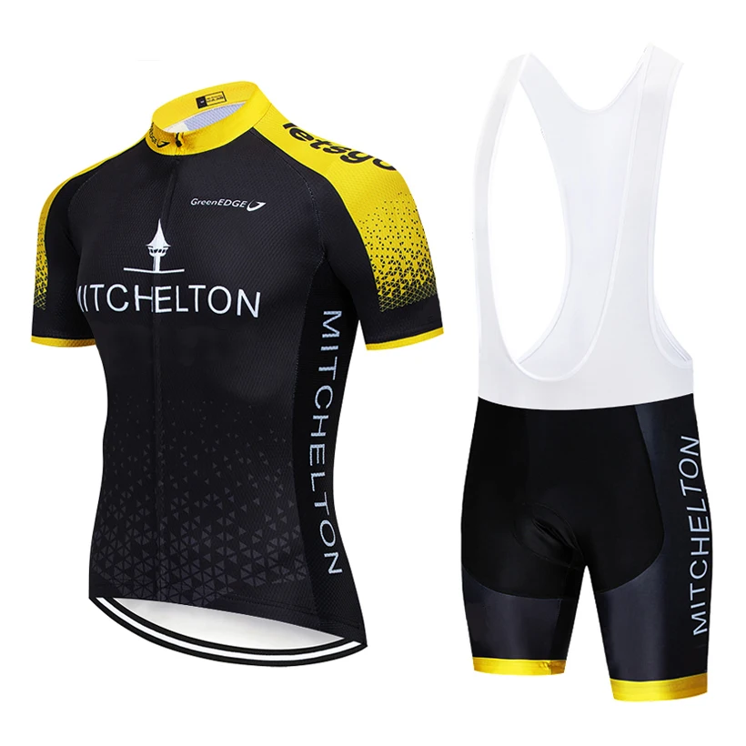 2019 Мужская Новая летняя быстросохнущая майка Greenedge Mitchelton трикотажный комплект