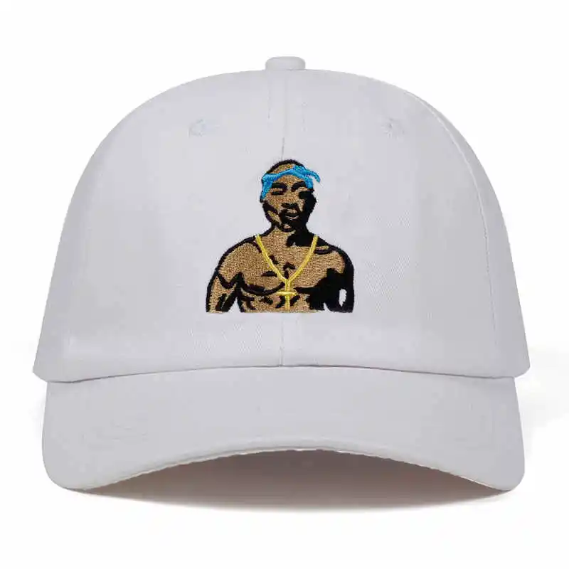 2pac white Tupac Кепка Shakur Рэп певица хип хоп 2pac бейсбольная заглушка на шляпку портрет хлопок уникальные индивидуальные вентиляторы бейсболка для папы регулируемая - Цвет: 2pac white