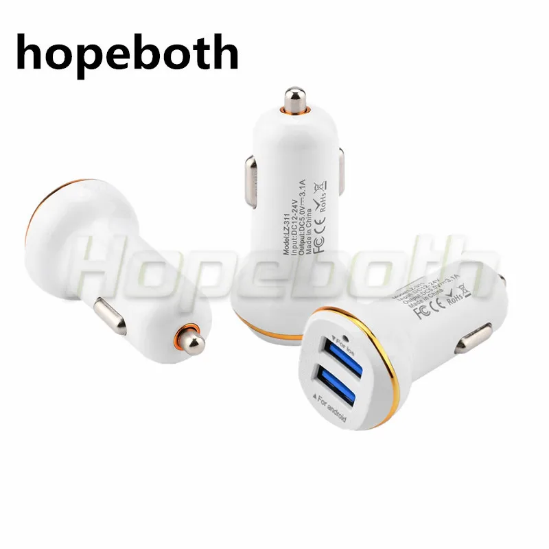 

Автомобильное зарядное устройство hopeboth с двумя USB-портами, 2USB 2A, адаптер для быстрой зарядки для Samsung Galaxy Note 5 S6 S8 Edge HTC для iphone 5 6 7 8