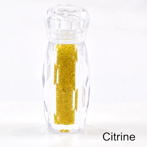 Citrine 1 бутылка Кристальный гравий многоцветный Мини Pixie стразы горячей фиксации Стразы кругу проложен Микро Циркон блеск для ногтей украшение B3760 - Цвет: Citrine