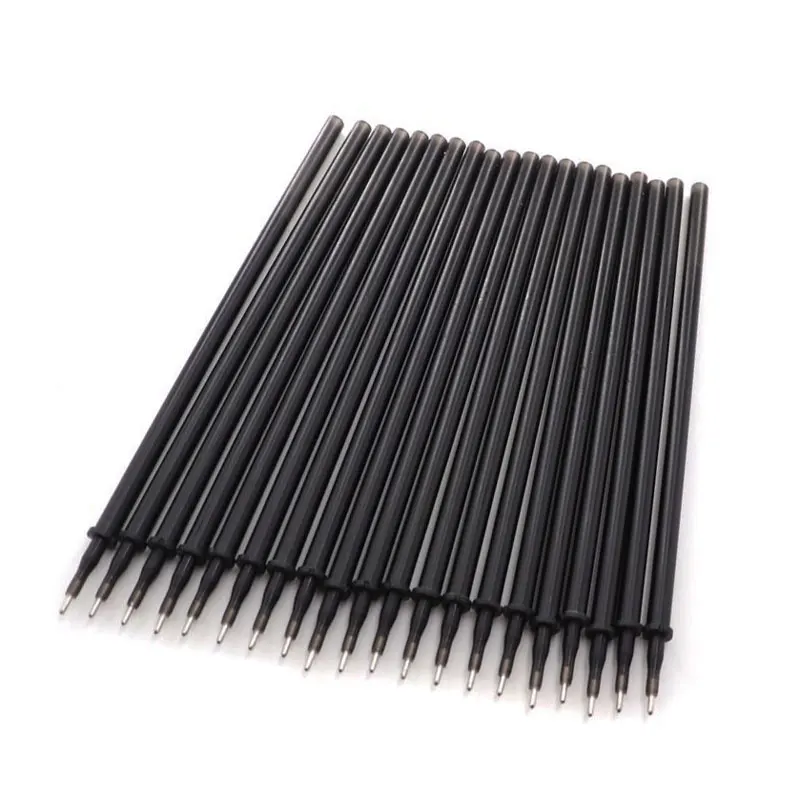 20pcs black Refill 12/20 шт моющиеся ручка набор гелевых ручек для стираемая ручка с заправляемым стержнем штанга Magic гелевые ручки 0,5 мм синего цвета с черными чернилами школы канцелярские принадлежности - Цвет: 20pcs black Refill