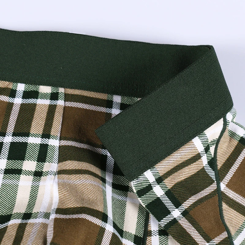 Горячее предложение новое клетчатое Мужское нижнее белье хлопок u образный пояс